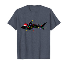 Load image into Gallery viewer, Shark Christmas Lights Santa Hat Pajamas Xmas Gifts Family T-Shirt