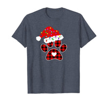 Load image into Gallery viewer, Funny shirts V-neck Tank top Hoodie sweatshirt usa uk au ca gifts for Buffalo Plaid Christmas Paw Dog with Santa hat & Lights Gift T-Shirt 1152404