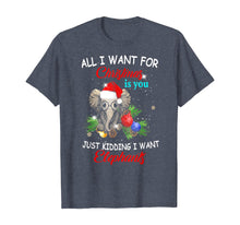 Load image into Gallery viewer, Funny shirts V-neck Tank top Hoodie sweatshirt usa uk au ca gifts for All I Want For Christmas is You Just Kidding I Want Elephant T-Shirt 685610