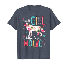 Load image into Gallery viewer, Wolf Gift Girls Just A Girl Who Loves Wolves Funny Wolf T-Shirt-128752