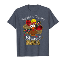 Load image into Gallery viewer, Thankful Grateful Blessed Nana Leopard Turkey Thanksgiving T-Shirt
