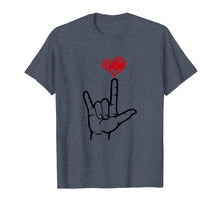 Load image into Gallery viewer, Funny shirts V-neck Tank top Hoodie sweatshirt usa uk au ca gifts for I Love You Hand Heart Sign Language Shirt for Deaf ASL Gifts 391166