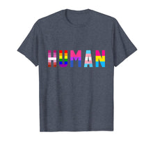 Load image into Gallery viewer, HUMAN Flag LGBT Gay Pride Month Transgender T Shirt Support 32516