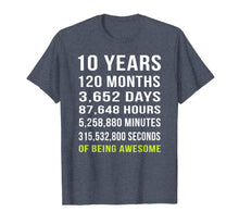 Load image into Gallery viewer, Funny shirts V-neck Tank top Hoodie sweatshirt usa uk au ca gifts for 10th Birthday Gift T Shirt 10 Years Old Being Awesome Tee 374360