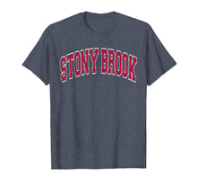 Load image into Gallery viewer, Stony Brook Ny T Shirt - Varsity Style Dark Red Text