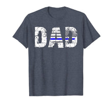 Load image into Gallery viewer, Thin Blue Line Flag T Shirts Dad Police Gifts Father's Day 131375