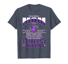 Load image into Gallery viewer, I'm A Proud Mom Of A Epilepsy Warrior Awareness Ribbon Shirt 1045755
