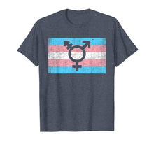 Load image into Gallery viewer, Transgender Pride Flag With Trans Man Woman Symbol T Shirt