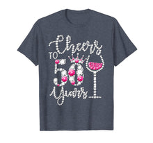 Load image into Gallery viewer, Cheers to 50 Years T-shirt 50th Birthday diamond wine Crown 168301