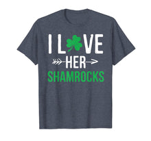 Load image into Gallery viewer, I Love Her Shamrocks TShirt St Patrick's Day Couples Gifts175306