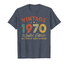 Load image into Gallery viewer, Vintage 1970 Clothes 50 Years Old Retro 50th Birthday Gifts TShirt216625