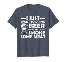 Load image into Gallery viewer, BBQ Smoking Pitmaster Shirt Art Gift Drink Beer Smoke Meat 121523