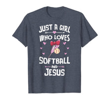 Load image into Gallery viewer, Softball And Jesus Gifts for Girls Women T-Shirt-3154895