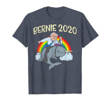 Load image into Gallery viewer, Bernie 2020 Sanders Riding Narwhal Rainbow Funny President T-Shirt-2267297