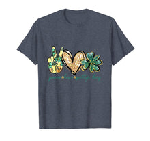 Load image into Gallery viewer, Peace love Patty's Day Clover TShirt St Patrick's Day Gifts T-Shirt612190