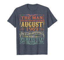 Load image into Gallery viewer, 1969 Man Myth Legend August 50th Bday Gifts 50 yrs old T-Shirt 250943