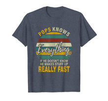 Load image into Gallery viewer, Mens Mens Pops Know Everything Grandpa Christmas Gifts T-Shirt-1685560