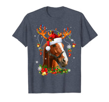 Load image into Gallery viewer, Funny shirts V-neck Tank top Hoodie sweatshirt usa uk au ca gifts for Horse Christmas Reindeer Lights Funny Horse Xmas Gift T-Shirt 262327