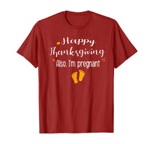 Load image into Gallery viewer, Funny shirts V-neck Tank top Hoodie sweatshirt usa uk au ca gifts for Women Happy thanksgiving, Also I'm pregnant Fall baby reveal T-Shirt 411454