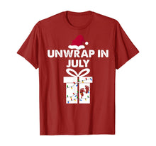 Load image into Gallery viewer, Funny shirts V-neck Tank top Hoodie sweatshirt usa uk au ca gifts for Christmas Pregnancy Announcement Gifts Unwrap In July T-Shirt 370200