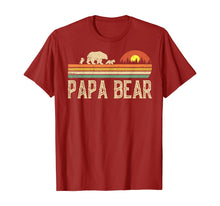 Load image into Gallery viewer, Mens Papa Bear Vintage Art Daddy Wildling Father's Day Dad TShirt423569