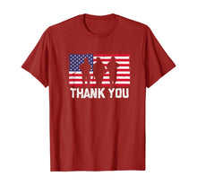 Load image into Gallery viewer, Thank You American Flag Military Heroes Veteran Day Gift T-Shirt