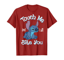 Load image into Gallery viewer, Stitch Touch Me And I Will Bite You Shirt For Fans 57995
