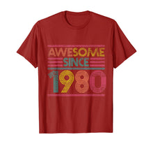 Load image into Gallery viewer, Awesome Since 1980 40th Birthday Gifts 40 Years Old T-Shirt-169308