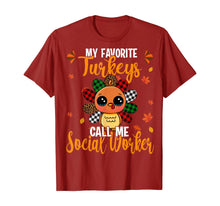 Load image into Gallery viewer, Funny shirts V-neck Tank top Hoodie sweatshirt usa uk au ca gifts for My Favorite Turkey Call Me Social Worker Leopard Plaid Gifts T-Shirt 1264117