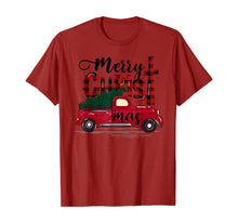 Load image into Gallery viewer, Funny shirts V-neck Tank top Hoodie sweatshirt usa uk au ca gifts for Merry Christmas Buffalo Plaid Red Truck Christian Cross Xmas T-Shirt 1036231
