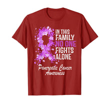 Load image into Gallery viewer, Pancreatic Cancer Family No One Fights Alone Awareness Gift T-Shirt