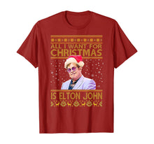 Load image into Gallery viewer, Funny shirts V-neck Tank top Hoodie sweatshirt usa uk au ca gifts for All I Want For Christmas Is Elton shirts John Love Rocketman T-Shirt 1125538
