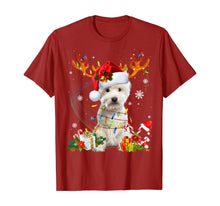 Load image into Gallery viewer, Westie Dog Christmas Reindeer Funny Xmas Gift T-Shirt