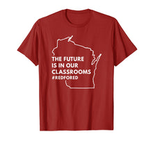 Load image into Gallery viewer, Funny shirts V-neck Tank top Hoodie sweatshirt usa uk au ca gifts for The Future Is In Our Classrooms Red For Ed T-Shirt Wisconsin