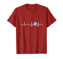 Load image into Gallery viewer, Heartbeat Soccer Lover Gift T-Shirt
