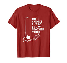 Load image into Gallery viewer, Use My Teacher Voice Red For Ed T-Shirt Indiana Public Ed