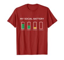 Load image into Gallery viewer, Funny shirts V-neck Tank top Hoodie sweatshirt usa uk au ca gifts for My Social Battery Is Dying For This Introvert People T-Shirt 947492