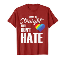 Load image into Gallery viewer, Funny shirts V-neck Tank top Hoodie sweatshirt usa uk au ca gifts for I May Be Straight But I Dont Hate T-Shirt | LGBT Rainbow Tee 3025346