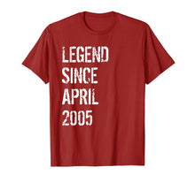 Load image into Gallery viewer, Funny shirts V-neck Tank top Hoodie sweatshirt usa uk au ca gifts for Born In April 2005 Birthday Gift T-Shirt 14 Year Old Gift 2752369