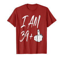 Load image into Gallery viewer, Funny shirts V-neck Tank top Hoodie sweatshirt usa uk au ca gifts for 40th Birthday T-Shirt | I am 39 + 1 Funny Hand Tee 1378889