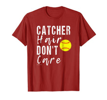 Load image into Gallery viewer, Funny shirts V-neck Tank top Hoodie sweatshirt usa uk au ca gifts for Catcher Hair Don't Care Softball T Shirt 1789428