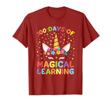 Load image into Gallery viewer, Funny shirts V-neck Tank top Hoodie sweatshirt usa uk au ca gifts for Happy 100 Days Of School Magical Learning Shirt Unicorn Gift 1444184