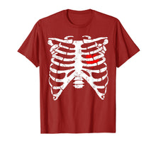 Load image into Gallery viewer, Funny shirts V-neck Tank top Hoodie sweatshirt usa uk au ca gifts for Skeleton Ribcage With Heart Funny Halloween Costume T-Shirt 1152322