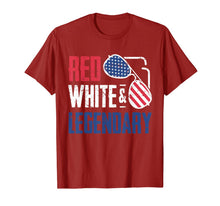 Load image into Gallery viewer, Red White Legendary American Sunglasses 4th of July Shirt 1012338