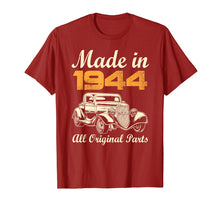 Load image into Gallery viewer, All Original Parts T-Shirt Made In 1944 75th Birthday Gift