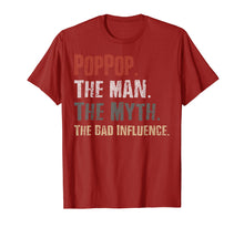 Load image into Gallery viewer, Funny shirts V-neck Tank top Hoodie sweatshirt usa uk au ca gifts for PopPop The Man The Myth The Bad Influence Tshirt 1301307