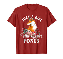 Load image into Gallery viewer, Funny shirts V-neck Tank top Hoodie sweatshirt usa uk au ca gifts for Just a Girl Who Loves Foxes T shirt 255537