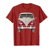 Load image into Gallery viewer, Vintage 1960s Hippie Red Micro Bus Van T-Shirt Gift