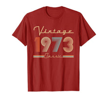 Load image into Gallery viewer, Retro Vintage 1973 Classic 47th Birthday 47 years old Gifts T-Shirt-312986