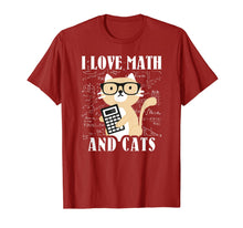 Load image into Gallery viewer, Funny shirts V-neck Tank top Hoodie sweatshirt usa uk au ca gifts for Math Kitty Cat I Love Math And Cats Mathematics Math Gifts T-Shirt 470777